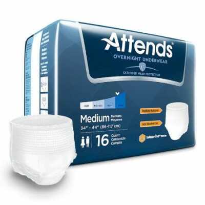 Attends Adult Absorbent Underwear Pull On Medium 34-44in Waist - 64/Case