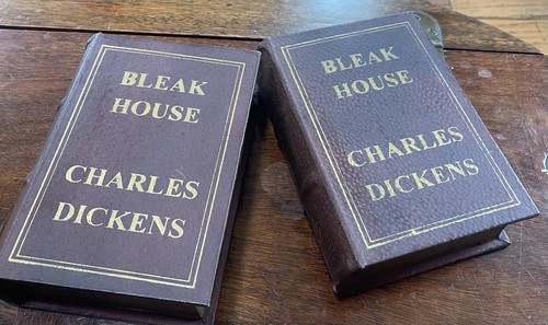 Bleak House Charles Dickens Faux Book Boxes Keepsake Boxes Bookends Set of 2