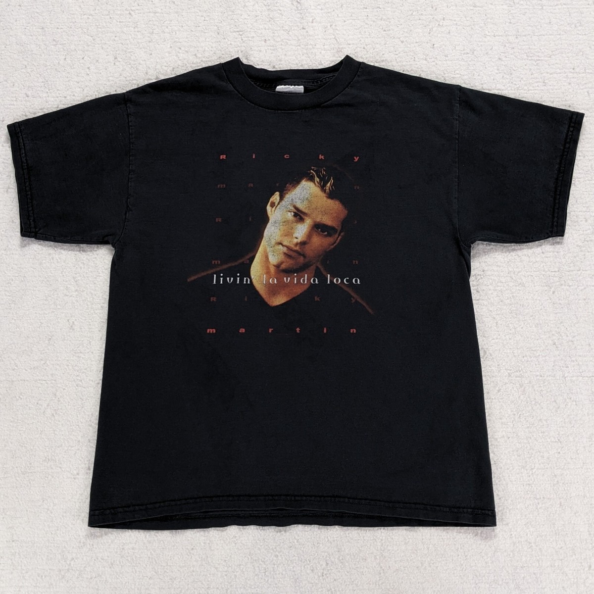 Vtg 90s Ricky Martin Livin La Vida Loca Tour T-Shirt Youth XL 
