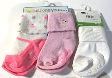 Just One You Carter's Baby Girl Rosy Pink Socks 2 Pair Fuzzy Bunny extra pair