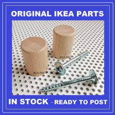 IKEA BILLY BÜCHERREGAL KNAUF & SCHRAUBE BIRKE NEU ORIGINALTEILE X2