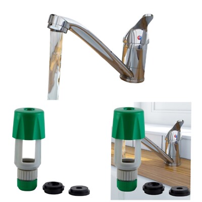 Kitchen Sink Mixer Tap To Garden Hose Pipe Connector Adapter Indoor Outdoor  UK UK