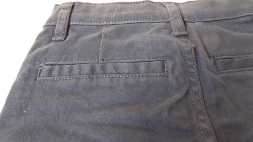 Boys Shorts Black Chino Adjustable Waist 2 Front & Back Pockets - Picture 6 of 12