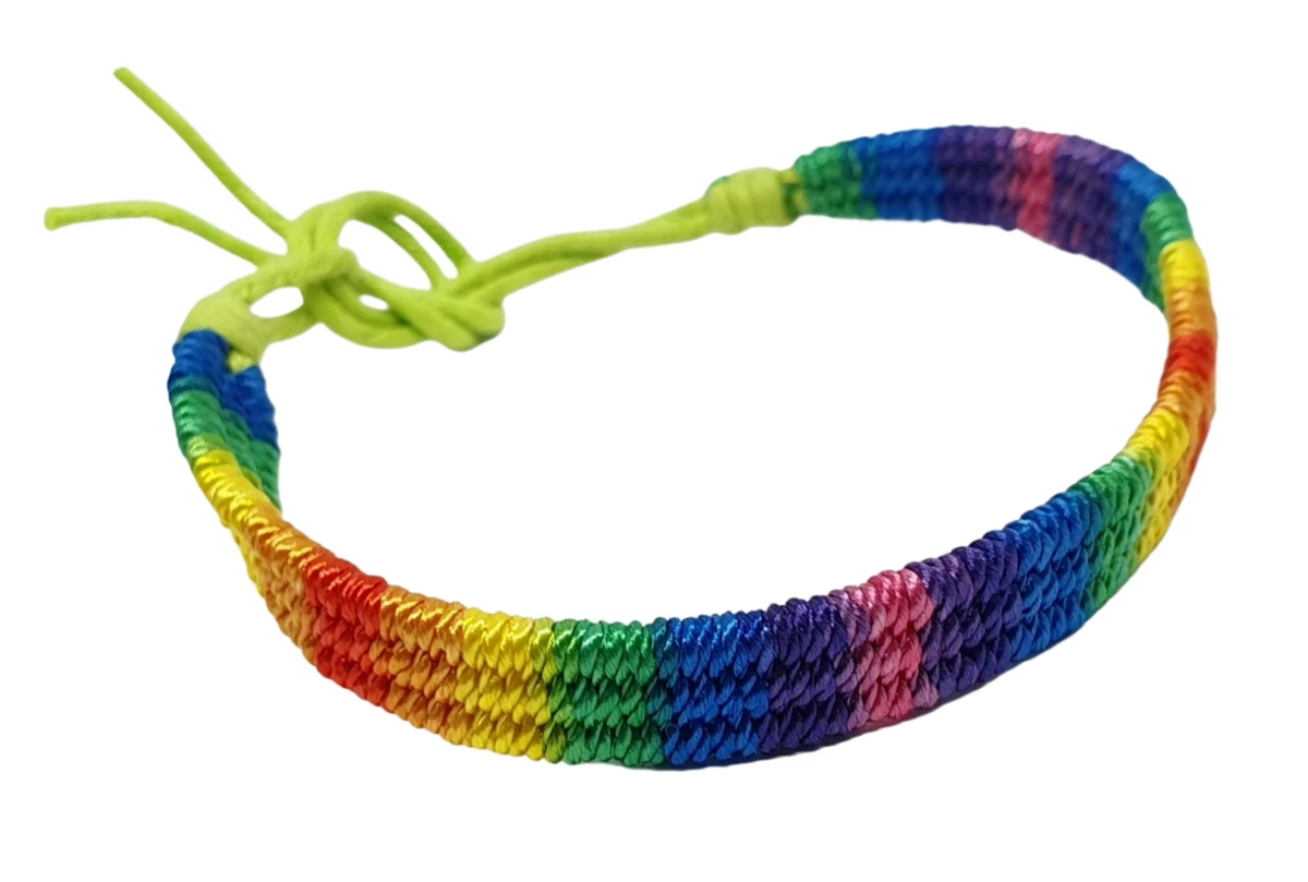 Pride Bracelet Rainbow Woven Macrame Gay Pride LGBTQIA Wristband