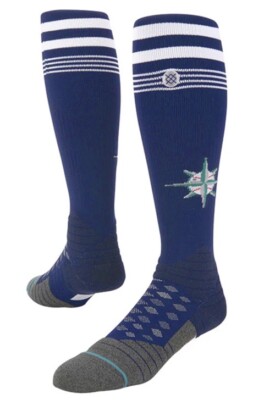 Stance Freshtek Seattle Mariners Blue Crew Sock Men Sz L (9-13)