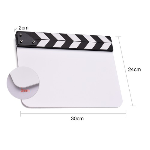 Acrylic Film Clapboard Director'S Cut Action Scene Clapper Board 30 * 24cm G4F7 - Picture 3 of 10