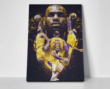 Lebron James Lakers Poster or Canvas - Lebron James Wall Art Print Decor