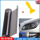 Gloss Dark Black Smoke Headlight Taillight Fog Light Tint Film Vinyl UK 12"x72"