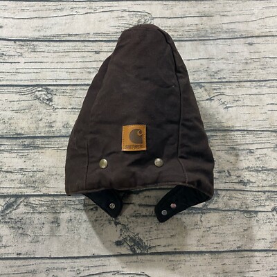 Carhartt Mens A148 DKB Insulated Canvas Replacement Hood Dark Brown Duck Rugged