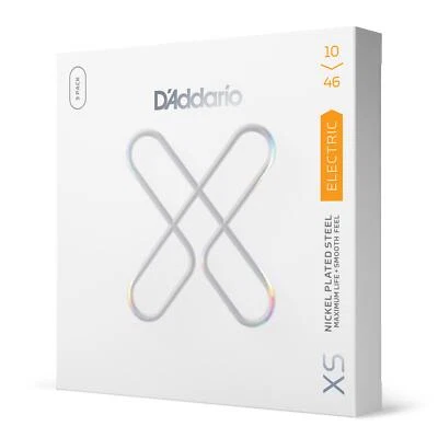 D'Addario 10-46 Regular Light, XS Nickel Coated Electric Guitar Strings 3-Pack