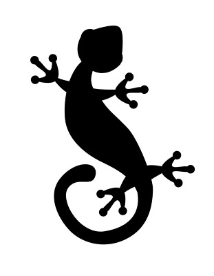 Autoaufkleber Sticker Lizard Eidechse Gecko schwarz Aufkleber 9X9 cm