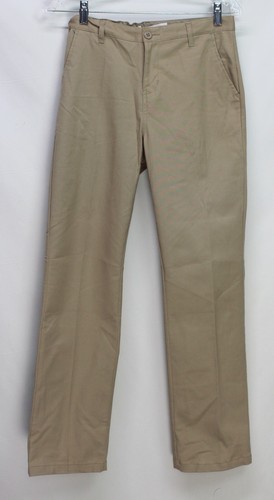 Old Navy Boys Uniform Pants Straight Leg Built-In Flex Stretch Beige Size 14