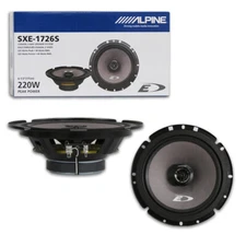 NEW Alpine SXE-1726S 6.5 Inch 6 1/2" 2-way Car Audio Coaxial Speakers Pair 220W