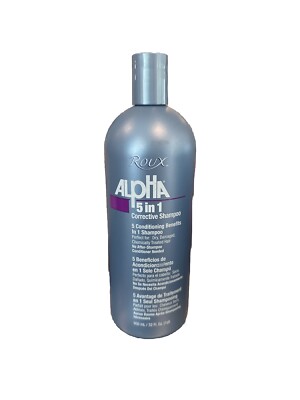 Roux Alpha 5 In 1 Corrective Shampoo Dry Damaged Hair Chemically Treated 32 oz