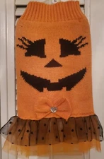 Brand New Urban Essentials Halloween Dog Sweater Size S NWOT Orange And Black