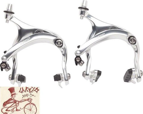 TEKTRO R559 LONG REACH ROAD 55-73MM NUTTED FRONT AND REAR SILVER CALIPER BRAKES