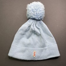 Vintage 1960s Handmade Wool Womens Pom-Pom Toque Winter Beanie Cap Hat Canada