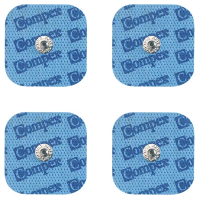 Elektroden Pads Easy Snaps passend zu Compex EMS TENS Geräten, 5x5 cm, 4 Stück