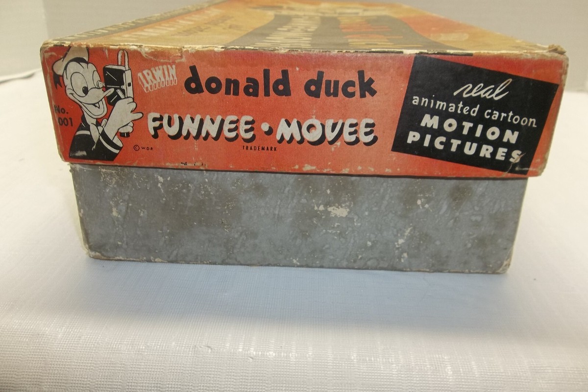 Walt Disney Donald Duck funnee Film Projector Toy in Box Vintage