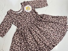 Leopard- Hugs Dress- 6-12M  -Charlie's Project FINAL Sale