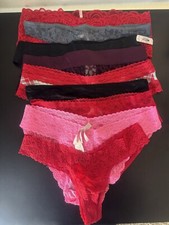 Victoria s Secret Lot of 9 Panties Various Colors All Size Large or One Size NWT
