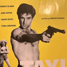 Original Vintage TAXI DRIVER Movie POSTER 24 X 36 Robert De Niro, German 1976