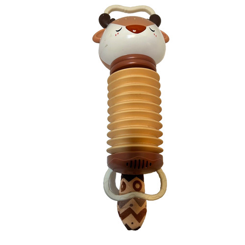Fox Accordion Musical Baby Toy Crinkle Tail Teether Handle Works