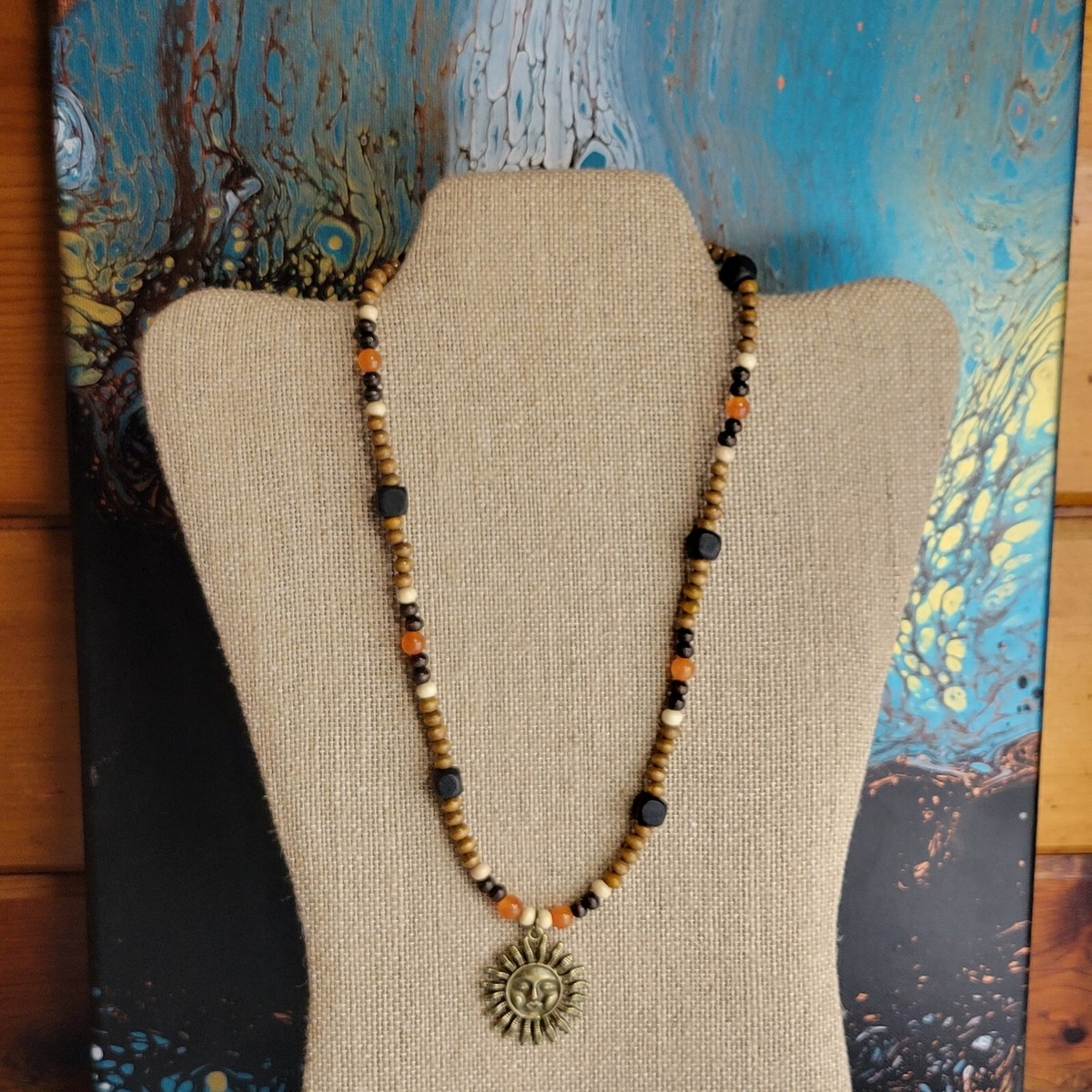 NEW Boho Hippie Beaded Necklace Bohemian Boho Hippie style handmade beaded necklace  main image 4