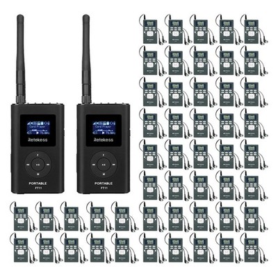 Retekess FT11-PR13 Reiseleitersystem 2FM Sender&50Empfänger Touren Geschäftsreis