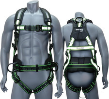Premium Full-Body Safety Harness with 8" Support Belt  Aluminum D-Rings