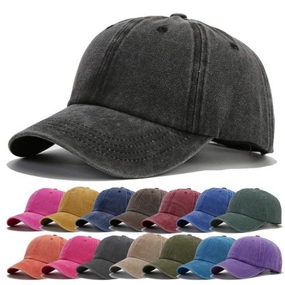 Unisex Baseball Cap Washed Baumwolle Verstellbare Dad Hat für Herren Damen