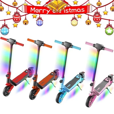 MARKENLOS Elektroscooter Kinder 6-12 Jahre Elektroroller 130W Klappbar 16km/h LED E-Roller