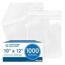- 10" X 12" 1000 Count Crystal Clear Resealable Cello Poly Bags for Packagi...