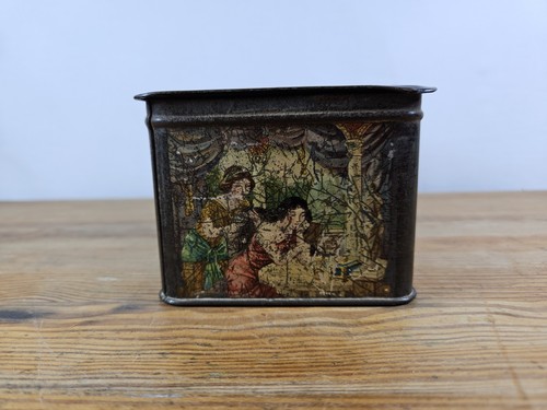 ANTIQUE HUNTLEY & PALMERS “QUEEN OF INDIA” BISCUIT TIN MIRRORED LID c. 1900-1910 - Picture 16 of 24