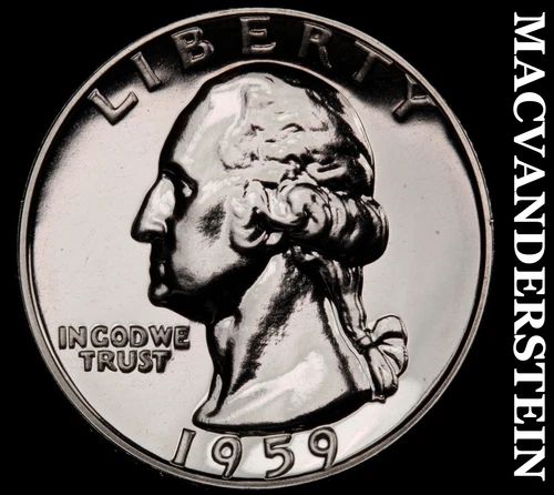 1959 Washington Quarter- Silver- Choice Gem Proof Luster No Reserve #J2906