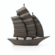 Sailboat Sculpture Nautical Sailboat Ornament Slim for Model Room, Homeowners