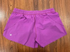 Lululemon Size 6 Women s Hotty Hot Low Rise Shorts Sonic Pink Ruffle