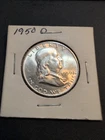 1950 D Uncirculated Silver Franklin Half Dollar