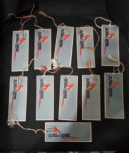 Antique 1920's-1930's Bridge Tallies w/Parrot set of 11