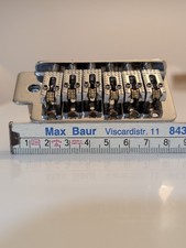 Gitarren Hardtail Bridge Toploader mit Roller Saddles 6-saitig chrom