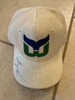 VINTAGE HARTFORD WHALERS NHL YOUTH L SWEATSHIRT AND ADJUSTABLE HAT AUTOGRAPHED — photo 8