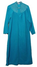 Vintage Heather Collection Robe Velour House Coat Embroidered Quilted Satin S