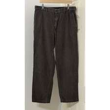 Haggar Mens Corduroy Pants sz 36x32 Brown Straight Leg Retro Workwear Fall