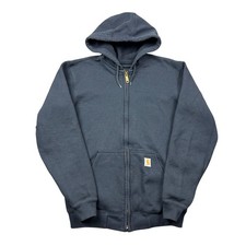Carhartt Hoodie Mens Small Navy Blue Full Zip Sweatshirt Original Fit K122-472