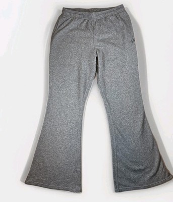 Fabletics Size Medium Women's Year Round Terry Flare Pant, Gray Sweatpants