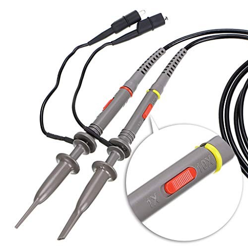 Sumnacon 2Pcs 100 MHz 600V DC High Sensitivity Oscilloscope Clip Probe 10:1... 