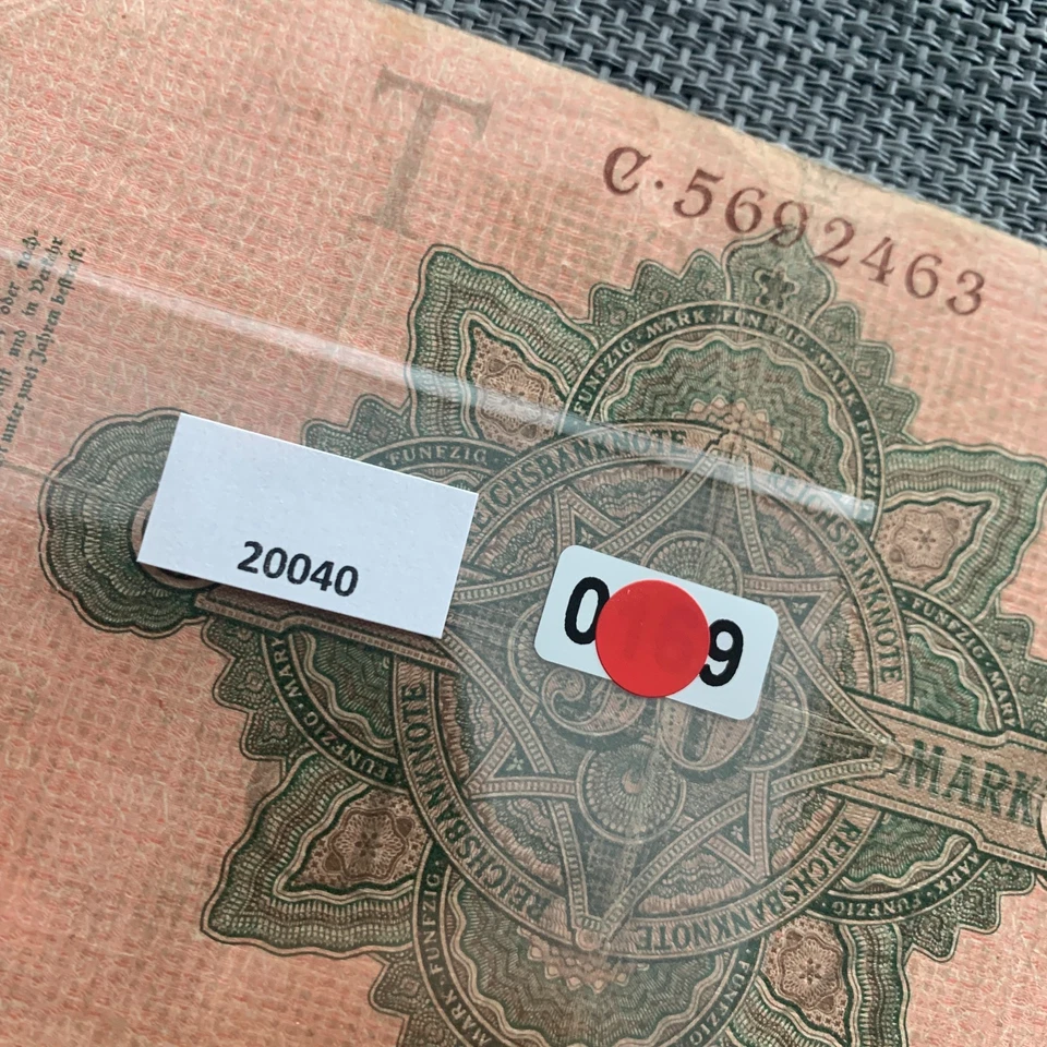 Pre WWI WW1 1910 Germany 50 Marks Berlin Paper Money Banknote Currency - Image 3 of 3