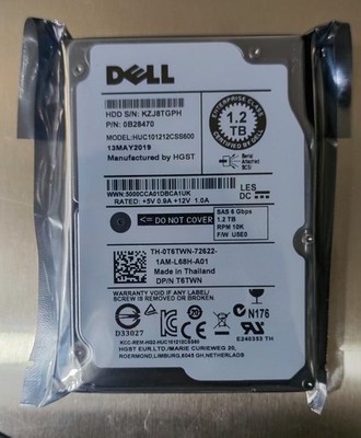 New Dell 1.2TB 6G 10K 2.5'' SAS 0T6TWN T6TWN HUC101212CSS600 HDD HARD DRIVE 0hour
