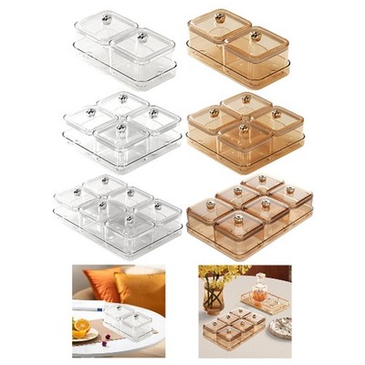 Tablette mit Trockenfrüchten, Vorspeisenteller, Schüssel für Süßigkeiten und Nüsse mit Deckel,