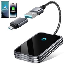 Wireless CarPlay Adapter  Android Auto Wireless Adapter, 2 in 1 Convert USB ...